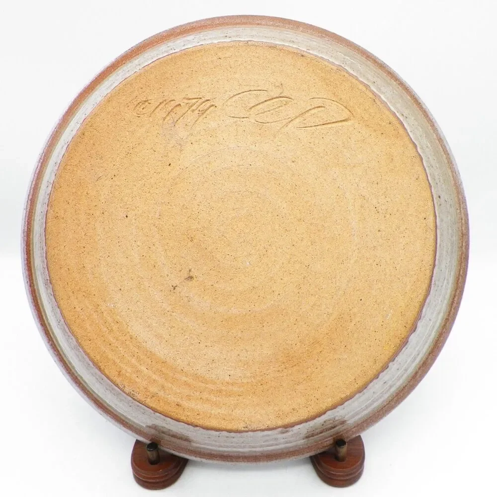 Mom Mum Heart Handcrafted Ceramic Art Signed CCP Pie Dish Plate 10